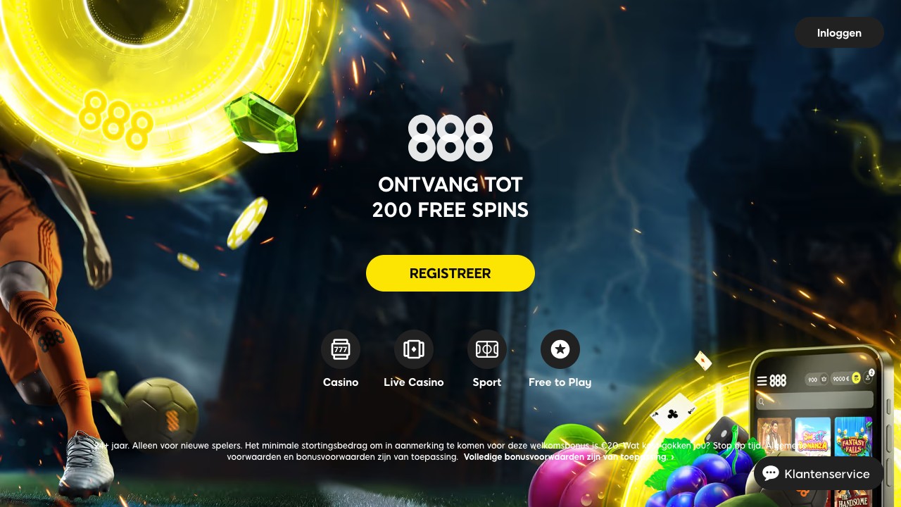 888poker — homepage screenshot