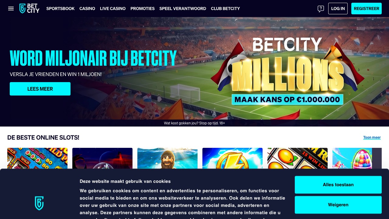 BetCity — homepage screenshot