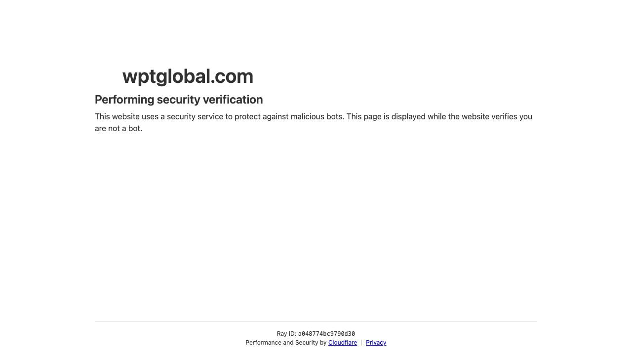 WPT Global — homepage screenshot